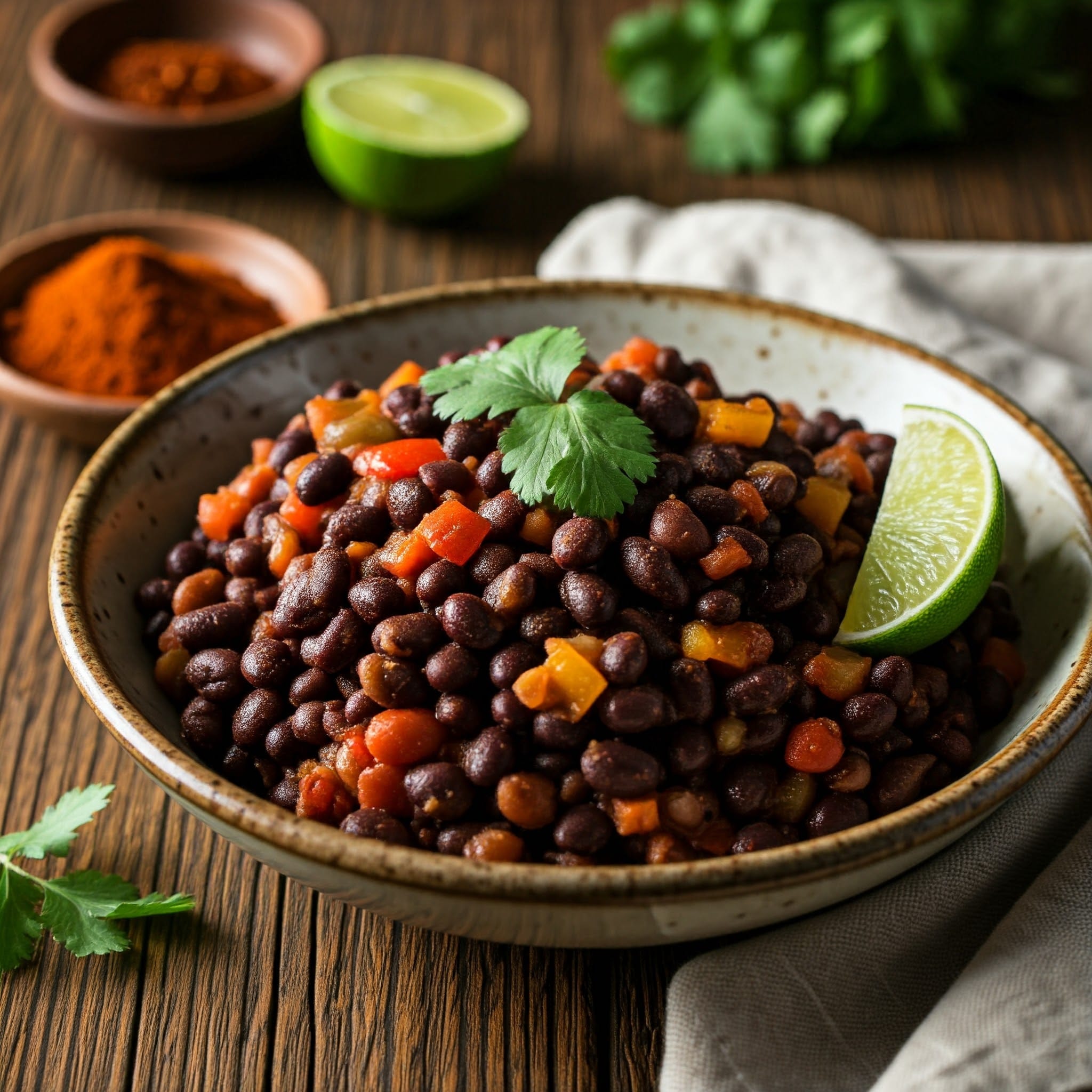 Rio Sunset Stuffed Black Beans