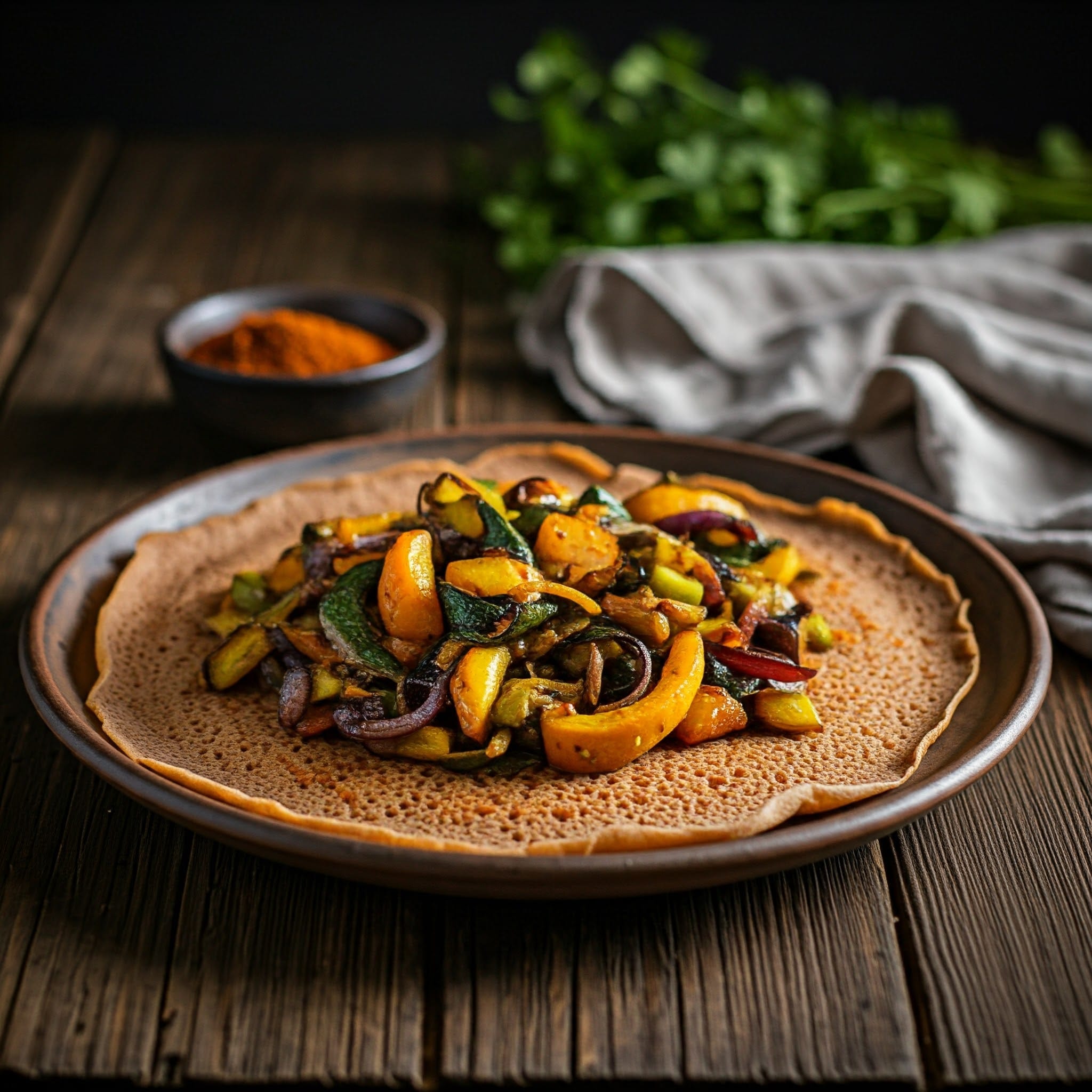 Roasted Injera Fusion